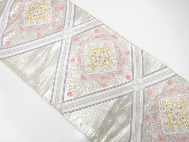 JAPANESE FUKURO OBI / WOVEN FLOWER CREST